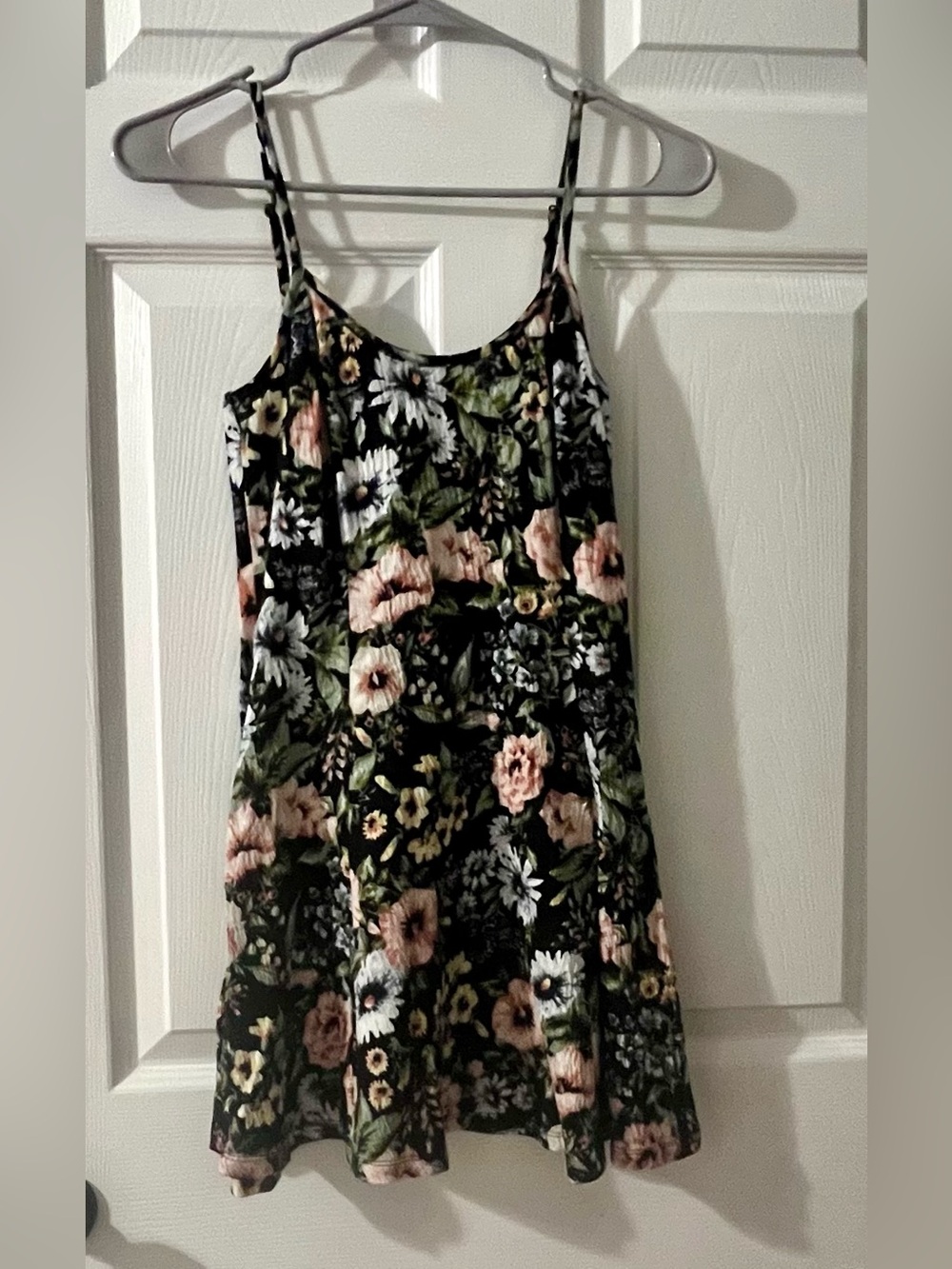 wild fable Black Floral Spaghetti Strap Dress